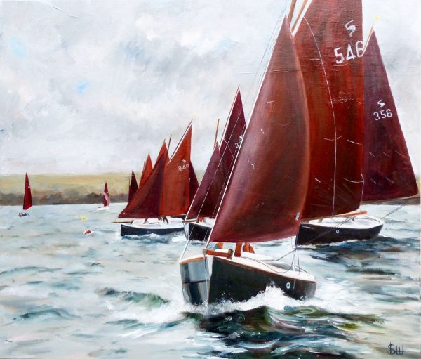 Passing the Pin, Peter Keeling Shrimper Week, Rock 2008 - Sheena Bevis-White For Sale