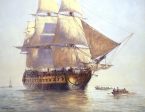 HMS Temeraire - Second-rate 98-gun ship - Geoff Hunt For Sale