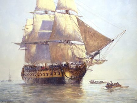 HMS Temeraire - Second-rate 98-gun ship - Geoff Hunt For Sale