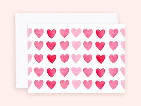 Almeida Illustrations - Mini Card - Mini Hearts - Love + Anniversary Greeting Card Supply