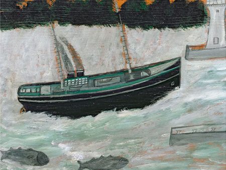 Lighthouse with Trawler and Fish - Alfred Wallis For Discount