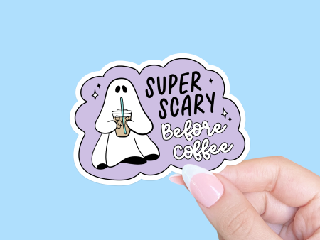 Super scary before coffee, Sticker Sale