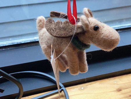 Wool Moose Ornament For Discount