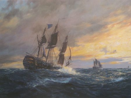 Vanguard in heavy weather off Toulon, 19th May 1798 Online