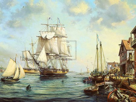 Trader  Eliza  in Old Marblehead - Roy Cross RSMA Online Sale