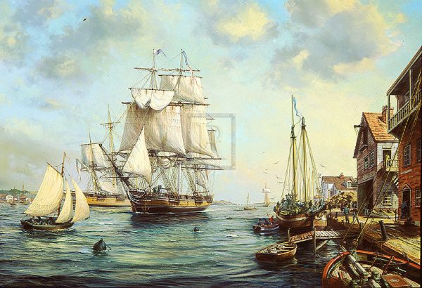 Trader  Eliza  in Old Marblehead - Roy Cross RSMA Online Sale