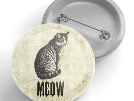 Black River Letterpress & Paper Co. - Meow (cat) Button Online