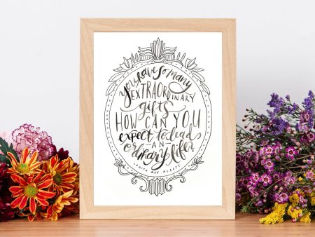 Fox and Wild - Little Women Quote - Extraordinary Gifts   8 x 10 Print Discount