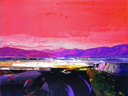 Kinlochbervie Red Sky - Donald Hamilton Fraser R.A. on Sale