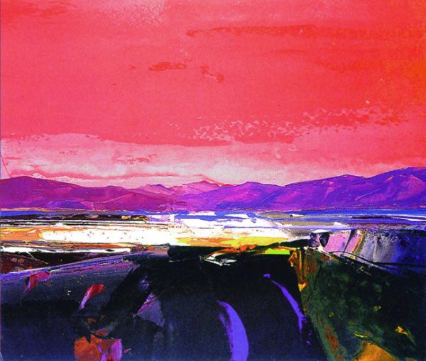 Kinlochbervie Red Sky - Donald Hamilton Fraser R.A. on Sale