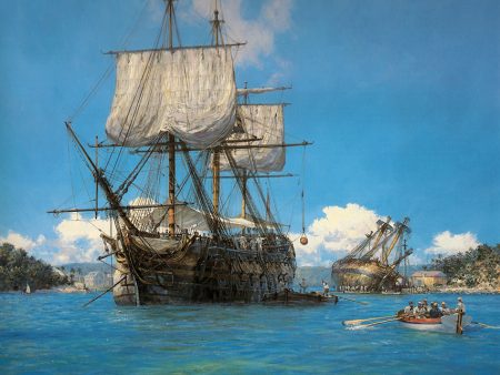 HMS Trusty in English Harbour, Antigua - Geoff Hunt For Sale