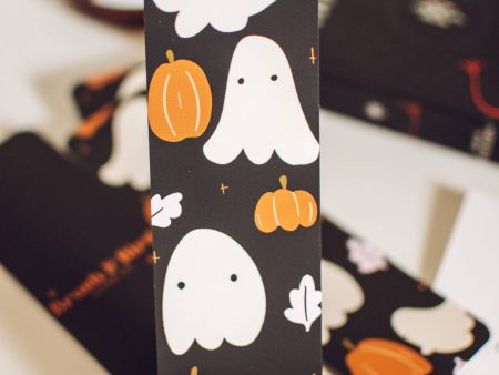 Brush & Bird - Halloween Ghost Pattern Bookmark | Cute Ghost Art Discount