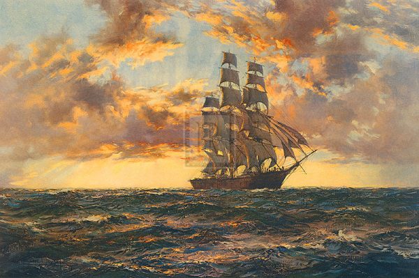 The Tall Ship - Clipper Kaisow - Montague Dawson Online Hot Sale