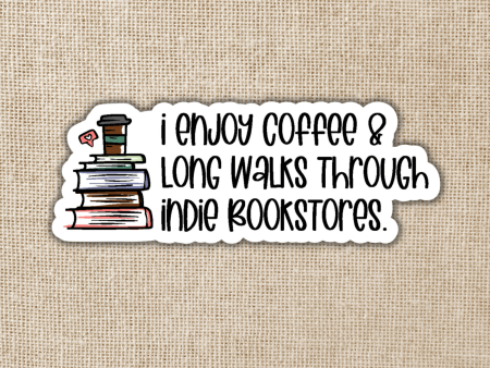 Wildly Enough - Long Walks In Indie Bookstores Sticker For Cheap