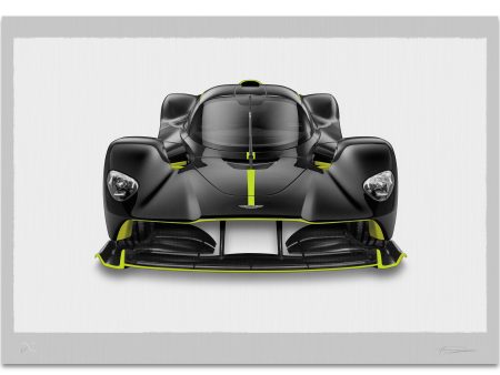 Aston Martin Valkyrie - 150cm Half Tone Flat Bed Print - Front View Fashion