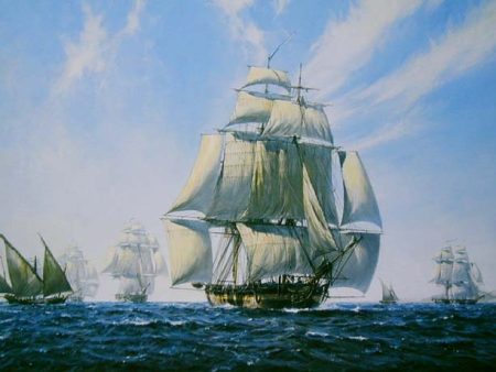 Mediterranean Deployment:  USS Ontario  leading Decatur s squadron, 1815 - Geoff Hunt Sale